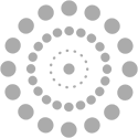 Multiple grey circle target icon.