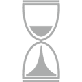 Sand timer icon depicting possible ankylosing spondylitis risk factor- age.