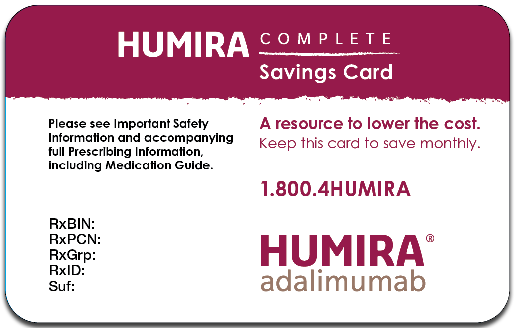 Example of HUMIRA Complete Savings Card