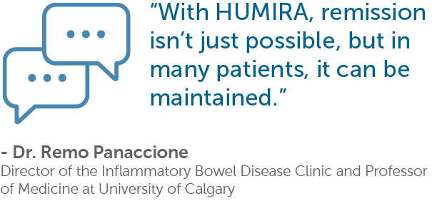 A HUMIRA Testimonial from Dr. Remo Panaccione: “With HUMIRA, remission isn’t just possible, but in many patients, it can be maintained.”