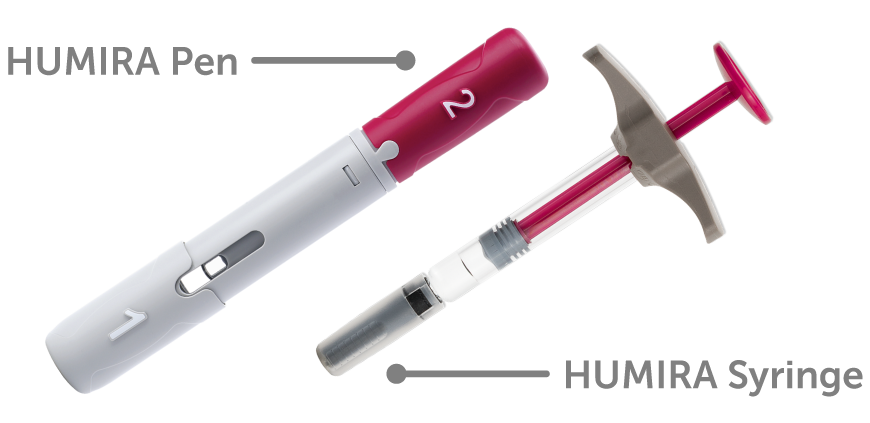 HUMIRA treatment is available in a Pen or a syringe