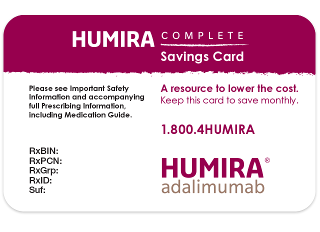 HUMIRA adalimumab Cost Copay And Savings Card
