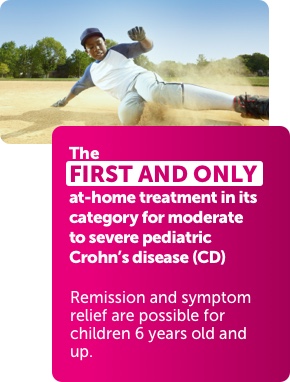 The first and only at-home treatment for moderate to severe pediatric CD