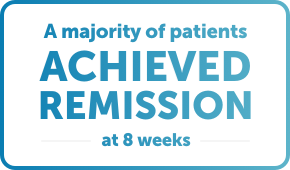 A majority of patients achieved remission at 8 weeks