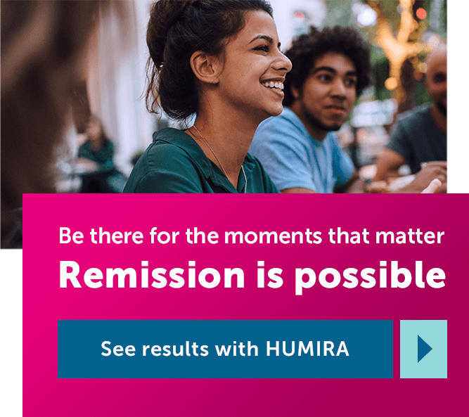 With HUMIRA treatment for ulcerative colitis,remission is possible