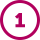 Number 1 inside of a circle.