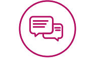 Talk bubbles icon.