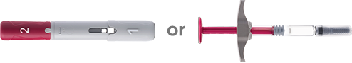 HUMIRA®(adalimumab) Citrate-free pen and syringe.